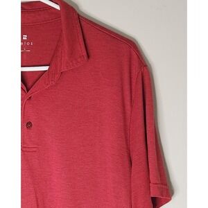 Zelos Flex Red Polo Golf Athletic Breathable Shirt Size Large Mens